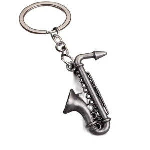 Sleutelhanger Saxofoon (zilverkleurig)