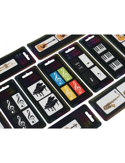 Magnetische boekenlegger - vioolsleutels (zwart / wit) - Afbeelding 3