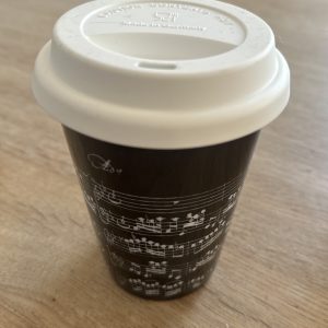 Koffie-to-go Mok - Muzieknoten (zwart)