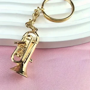 Sleutelhanger Tuba (goudkleurig)