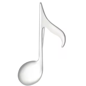 Broche Muzieknoot (zilverkleurig)